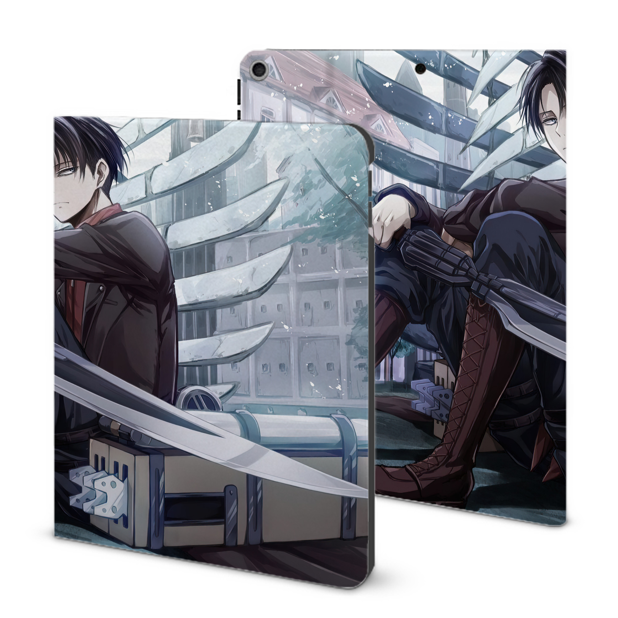 （画像用） 進撃の巨人 Attack on Titan IPad ケース ブック型 PUレザー TPU 耐衝撃 軽量 薄型 ペン収納なし 全面保護 IPad 各モデル対応